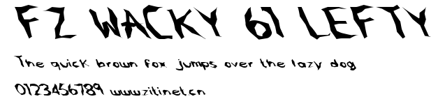 FZ WACKY 61 LEFTY.ttf字體轉換器圖片