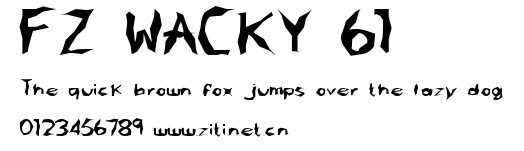FZ WACKY 61.ttf字體轉換器圖片