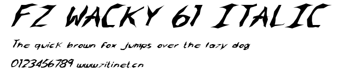 FZ WACKY 61 ITALIC.ttf字體轉換器圖片