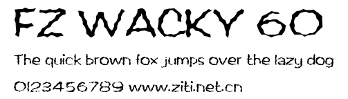 FZ WACKY 60.ttf字體轉換器圖片