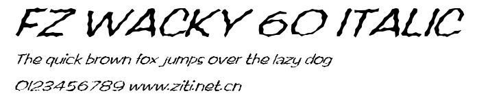 FZ WACKY 60 ITALIC.ttf字體轉換器圖片