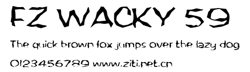 FZ WACKY 59.ttf字體轉換器圖片