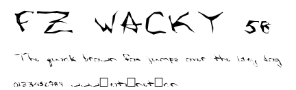 FZ WACKY 58.ttf字體轉換器圖片