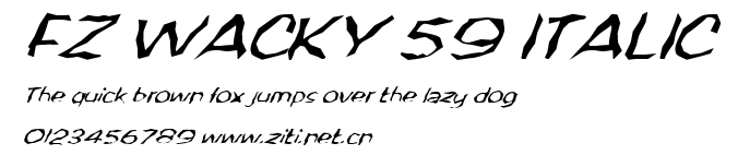 FZ WACKY 59 ITALIC.ttf字體轉換器圖片