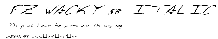 FZ WACKY 58 ITALIC.ttf字體轉換器圖片