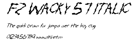 FZ WACKY 57 ITALIC.ttf字體轉換器圖片