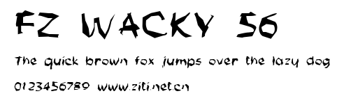 FZ WACKY 56.ttf字體轉換器圖片