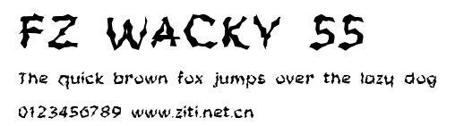 FZ WACKY 55.ttf字體轉換器圖片