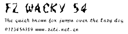 FZ WACKY 54.ttf字體轉換器圖片