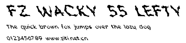 FZ WACKY 55 LEFTY.ttf字體轉換器圖片