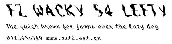 FZ WACKY 54 LEFTY.ttf字體轉換器圖片