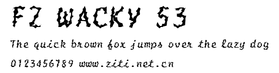 FZ WACKY 53.ttf字體轉換器圖片