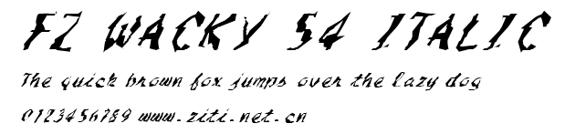 FZ WACKY 54 ITALIC.ttf字體轉換器圖片