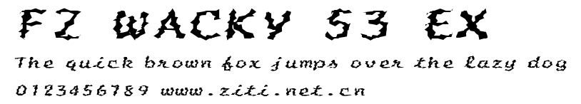 FZ WACKY 53 EX.ttf字體轉換器圖片