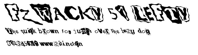 FZ WACKY 51 LEFTY.ttf字體轉換器圖片