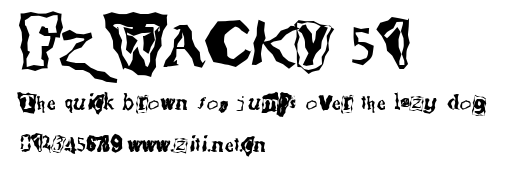 FZ WACKY 51.ttf字體轉換器圖片