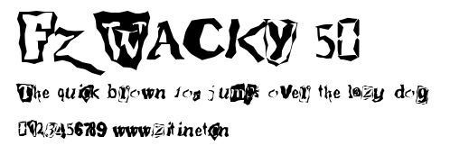 FZ WACKY 50.ttf字體轉換器圖片