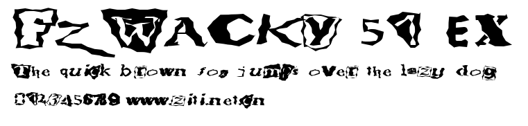 FZ WACKY 51 EX.ttf字體轉換器圖片