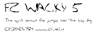 FZ WACKY 5.ttf字體轉換器圖片