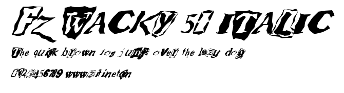 FZ WACKY 50 ITALIC.ttf字體轉換器圖片