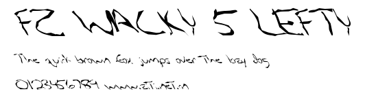 FZ WACKY 5 LEFTY.ttf字體轉換器圖片
