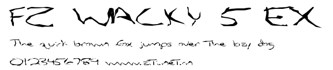 FZ WACKY 5 EX.ttf字體轉換器圖片