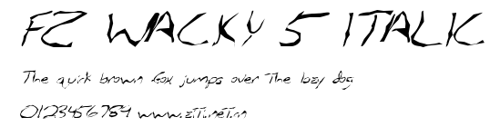 FZ WACKY 5 ITALIC.ttf字體轉換器圖片