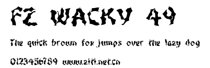 FZ WACKY 49.ttf字體轉換器圖片