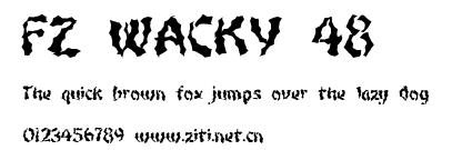 FZ WACKY 48.ttf字體轉換器圖片
