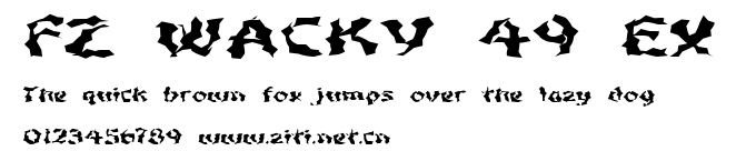 FZ WACKY 49 EX.ttf字體轉換器圖片