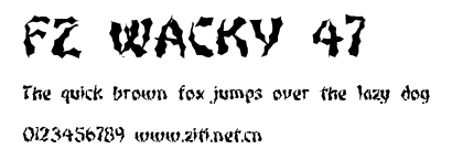 FZ WACKY 47.ttf字體轉換器圖片