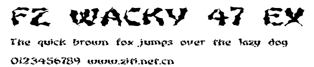 FZ WACKY 47 EX.ttf字體轉換器圖片