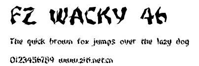 FZ WACKY 46.ttf字體轉換器圖片