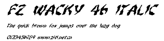 FZ WACKY 46 ITALIC.ttf字體轉換器圖片