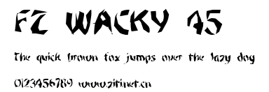 FZ WACKY 45.ttf字體轉換器圖片
