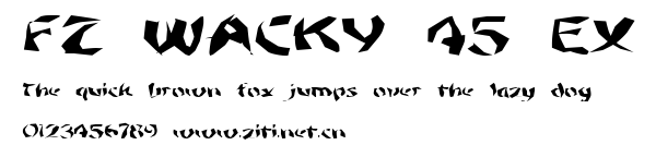 FZ WACKY 45 EX.ttf字體轉換器圖片