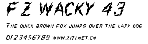 FZ WACKY 43.ttf字體轉換器圖片
