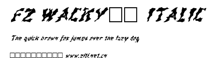 FZ WACKY 44 ITALIC.ttf字體轉換器圖片