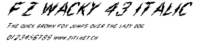FZ WACKY 43 ITALIC.ttf字體轉換器圖片