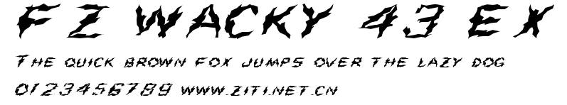 FZ WACKY 43 EX.ttf字體轉換器圖片