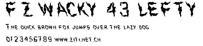 FZ WACKY 43 LEFTY.ttf字體轉換器圖片