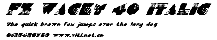 FZ WACKY 40 ITALIC.ttf字體轉換器圖片