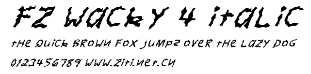FZ WACKY 4 ITALIC.ttf字體轉換器圖片