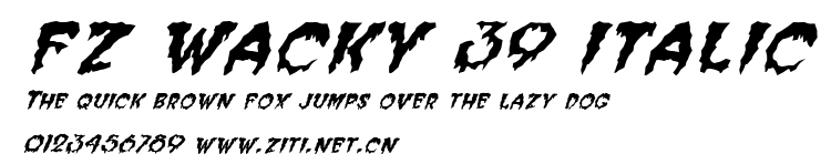 FZ WACKY 39 ITALIC.ttf字體轉換器圖片
