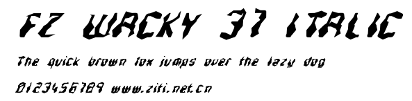 FZ WACKY 37 ITALIC.ttf字體轉換器圖片