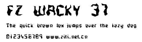 FZ WACKY 37.ttf字體轉換器圖片