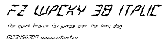 FZ WACKY 38 ITALIC.ttf字體轉換器圖片