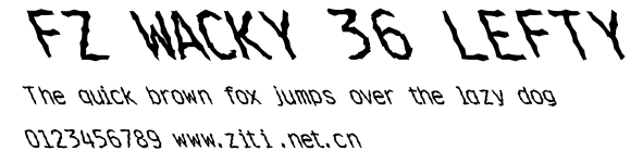 FZ WACKY 36 LEFTY.ttf字體轉換器圖片