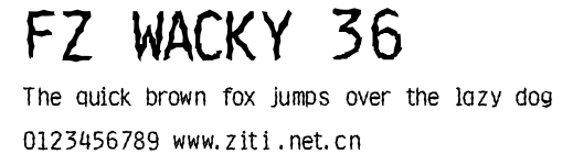 FZ WACKY 36.ttf字體轉換器圖片