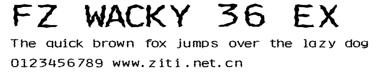 FZ WACKY 36 EX.ttf字體轉換器圖片